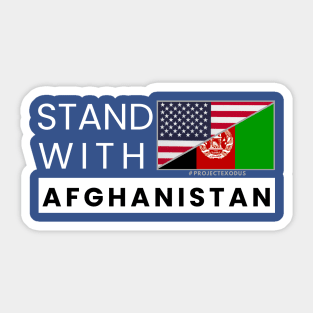 Stand with Afghanistan (back design, dark background) Sticker